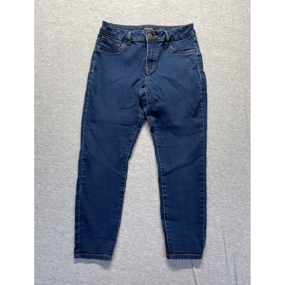 D.jeans Jeans Womens 10 Petite Blue Dark Wash Denim Cotton Stretch Skinny Leg